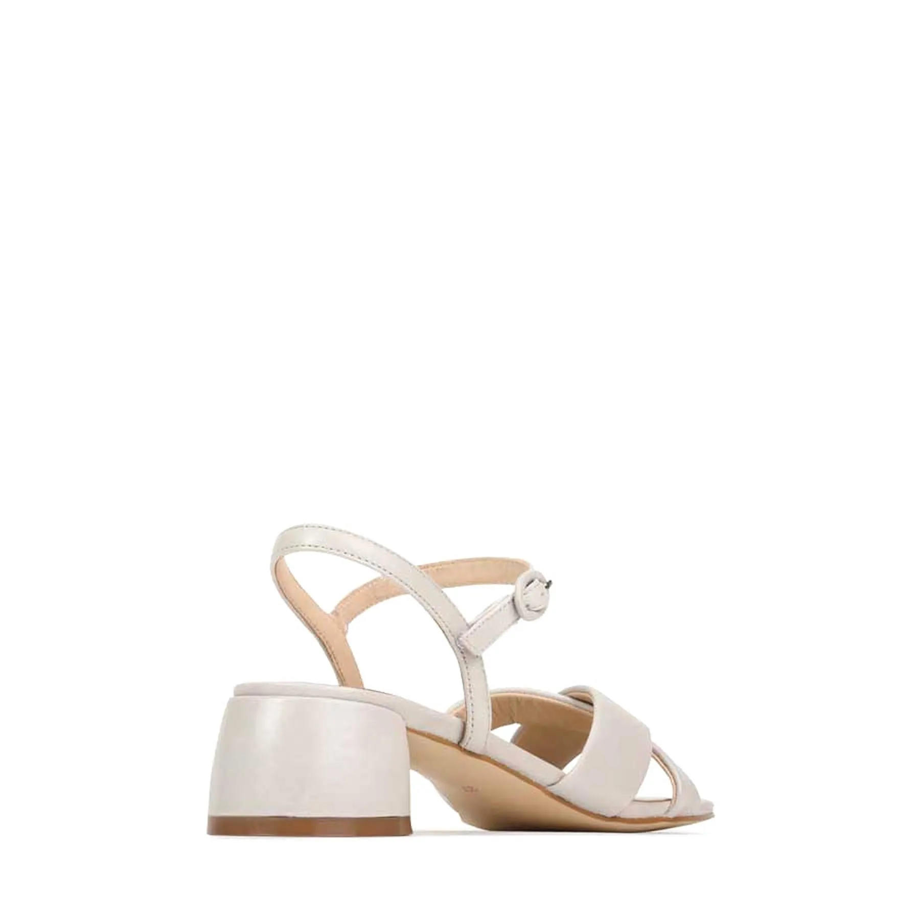 FIORA LEATHER BLOCK HEEL SANDALS