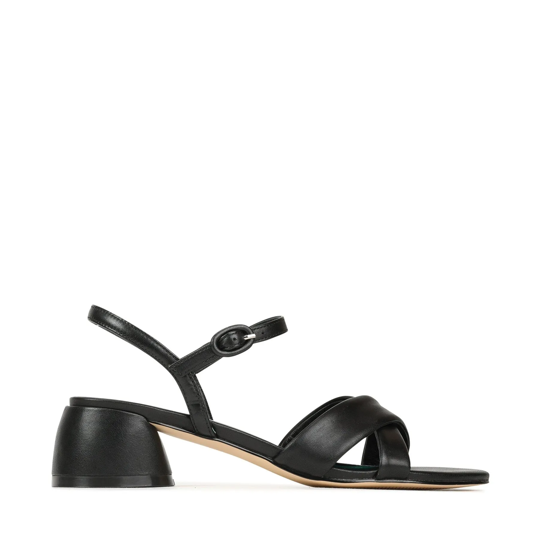 FIORA LEATHER BLOCK HEEL SANDALS