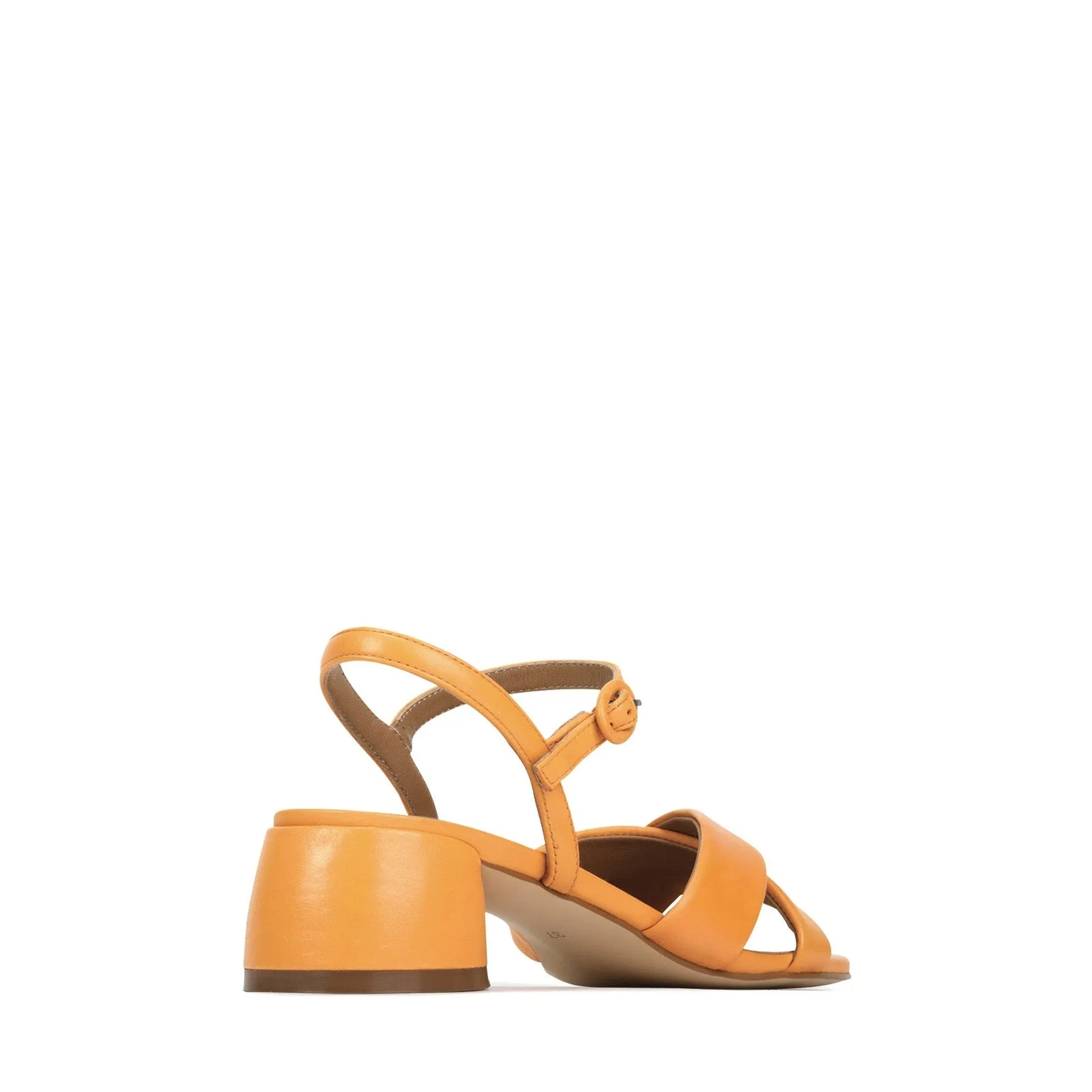 FIORA LEATHER BLOCK HEEL SANDALS