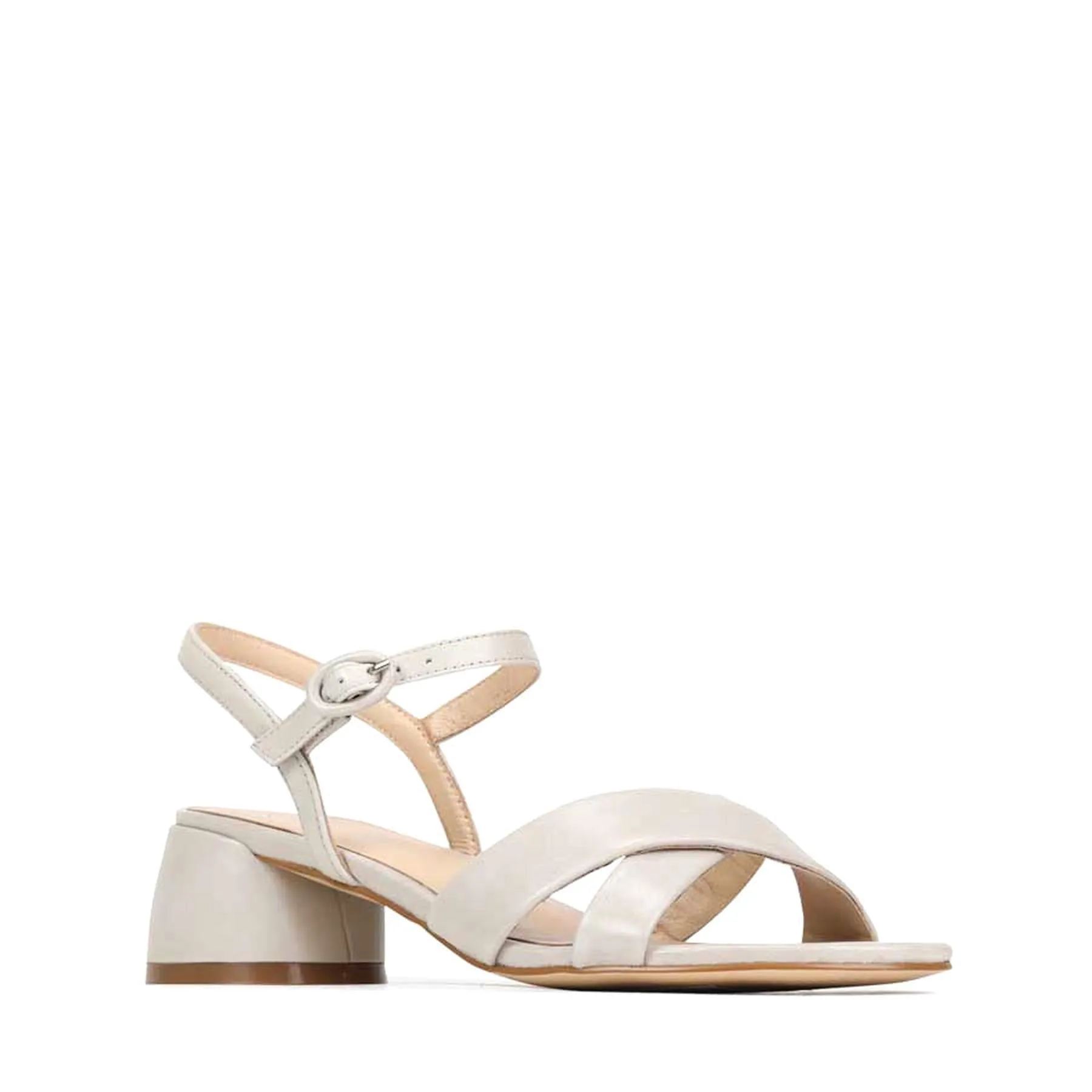 FIORA LEATHER BLOCK HEEL SANDALS