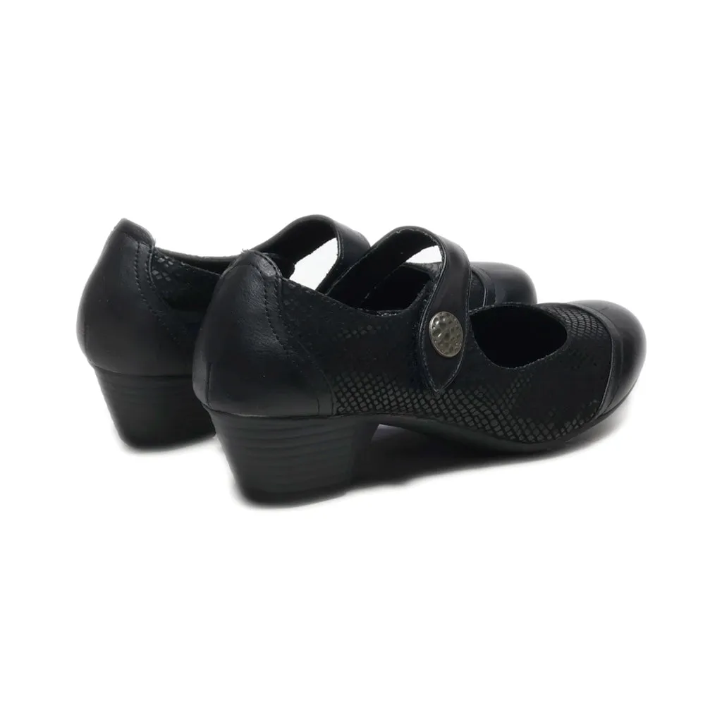 Footflexx Ballerinas Leather Black Colour For Women