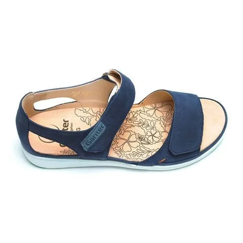 Ganter Gina Backstrap Sandal (Women) - Dark Blue/Soft Nubuck