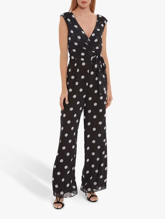 Gina Bacconi Marny Polka Dot Jumpsuit SBZ5567