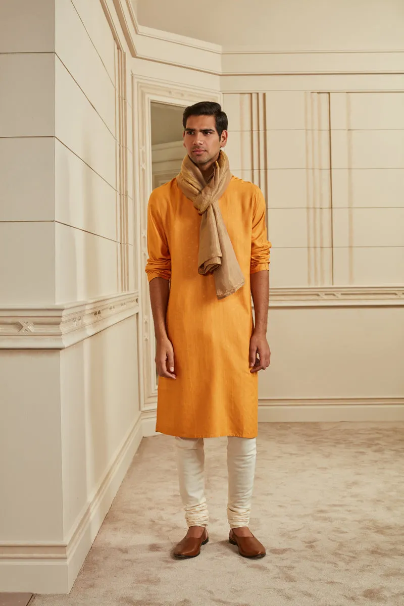 Gold Textured Kurta Set