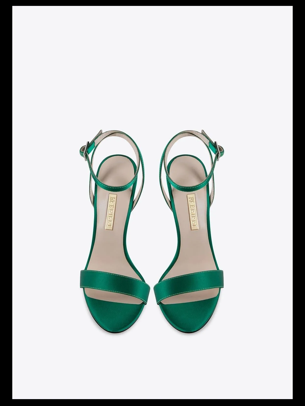 Green Sexy Elegant green stiletto open-toe belt high-heel shoe sandals - Miroo