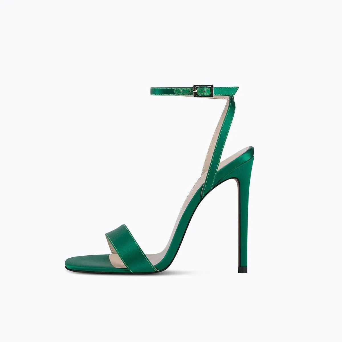 Green Sexy Elegant green stiletto open-toe belt high-heel shoe sandals - Miroo