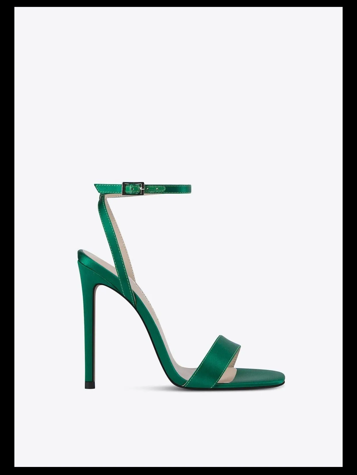 Green Sexy Elegant green stiletto open-toe belt high-heel shoe sandals - Miroo