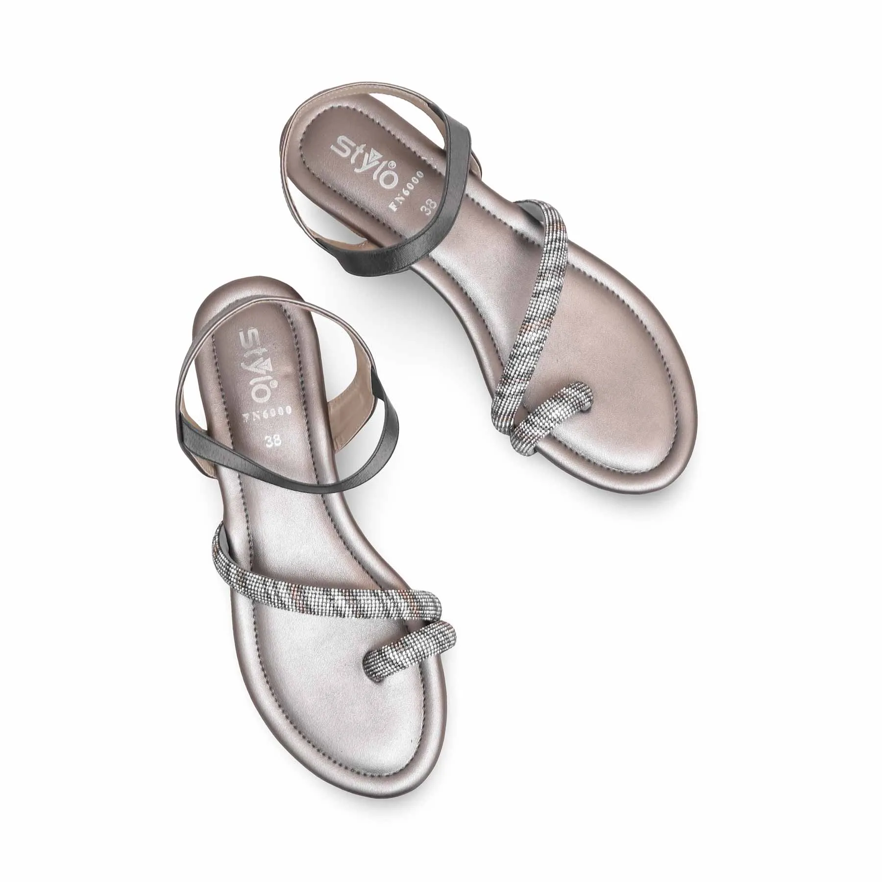 Grey Fancy Sandal FN6000