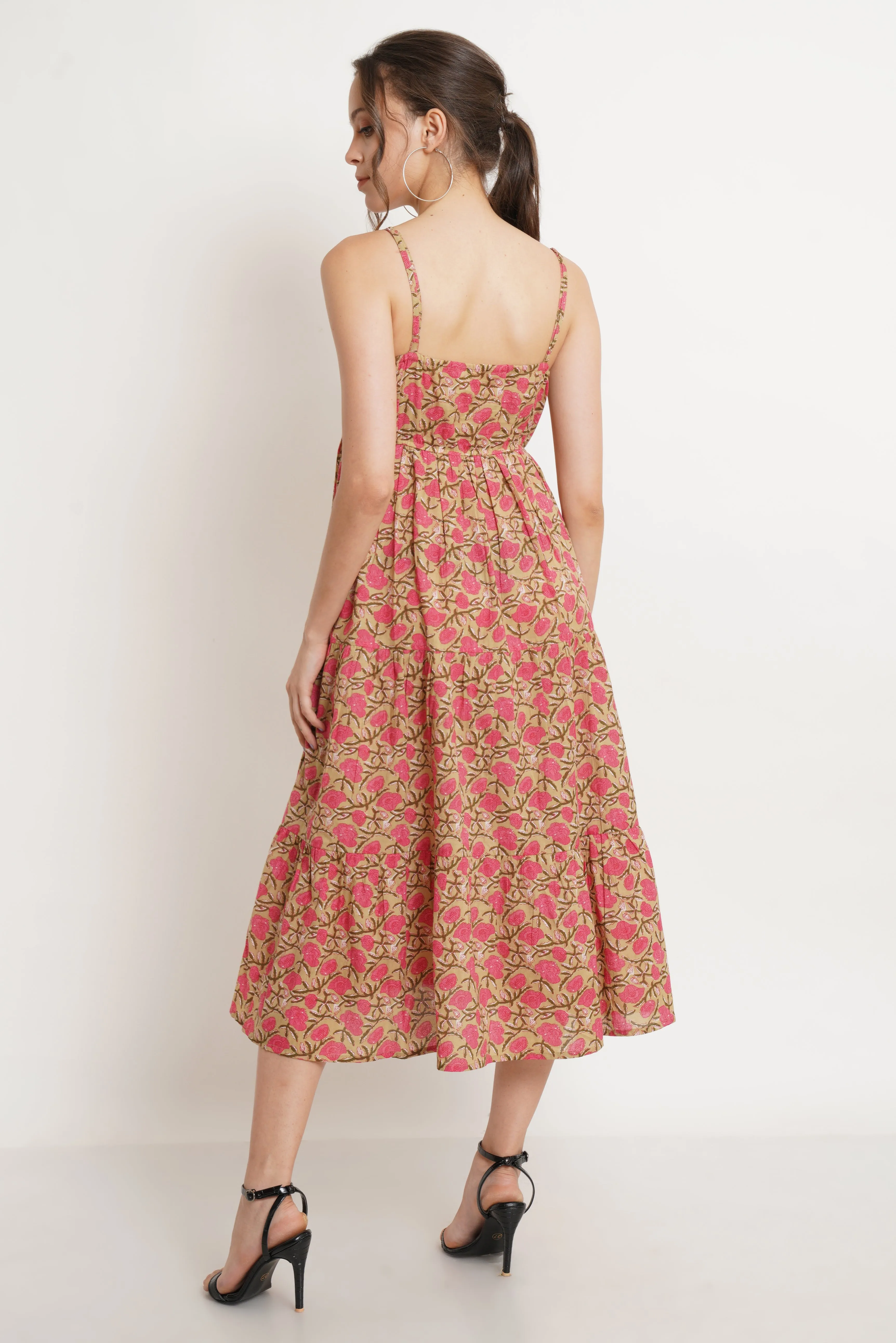 Handcrafted Cotton Floral Dress For Women