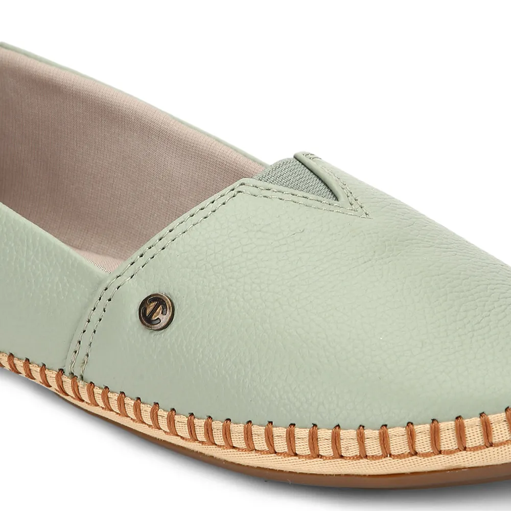 Healers Casual (Sea Green) Ballerina Shoes For Women LARRY-02 By Liberty