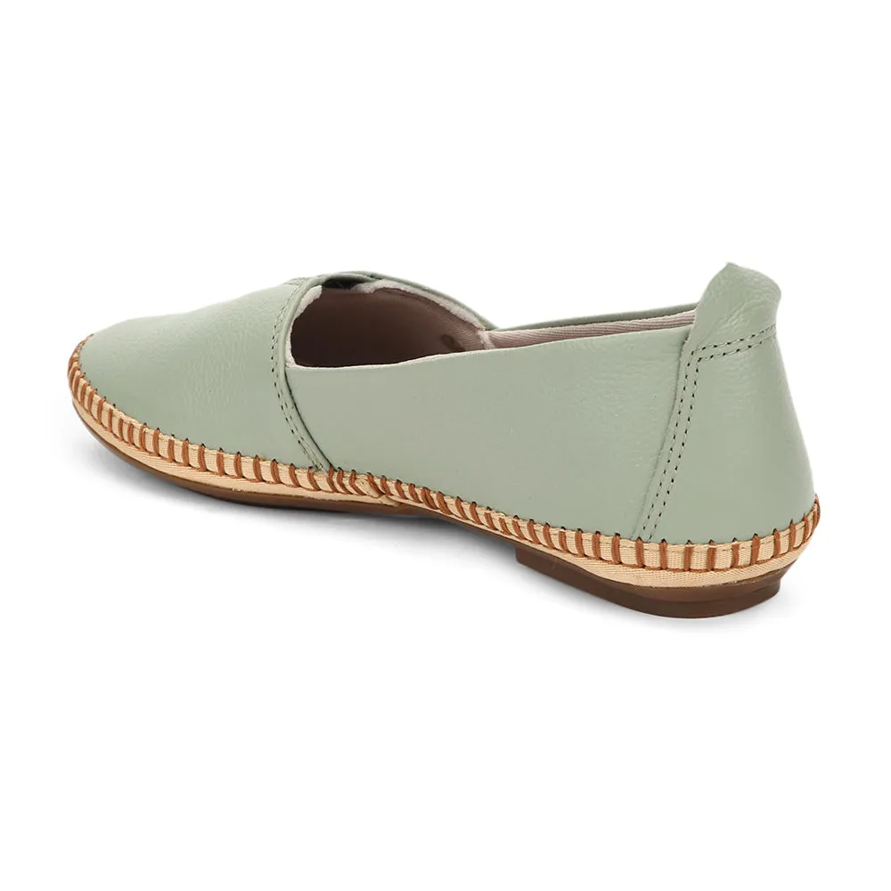 Healers Casual (Sea Green) Ballerina Shoes For Women LARRY-02 By Liberty