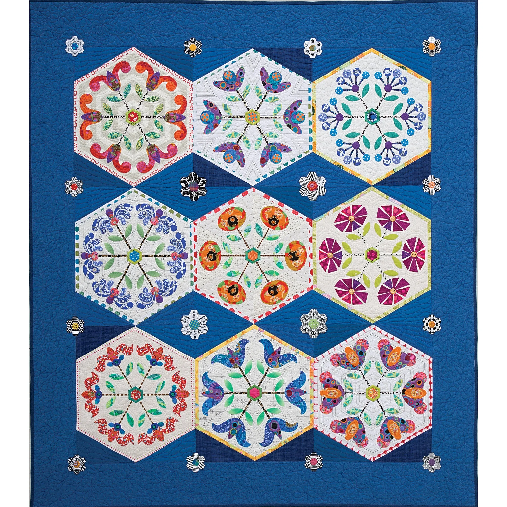 Hexie Garden Quilt - Digital Download