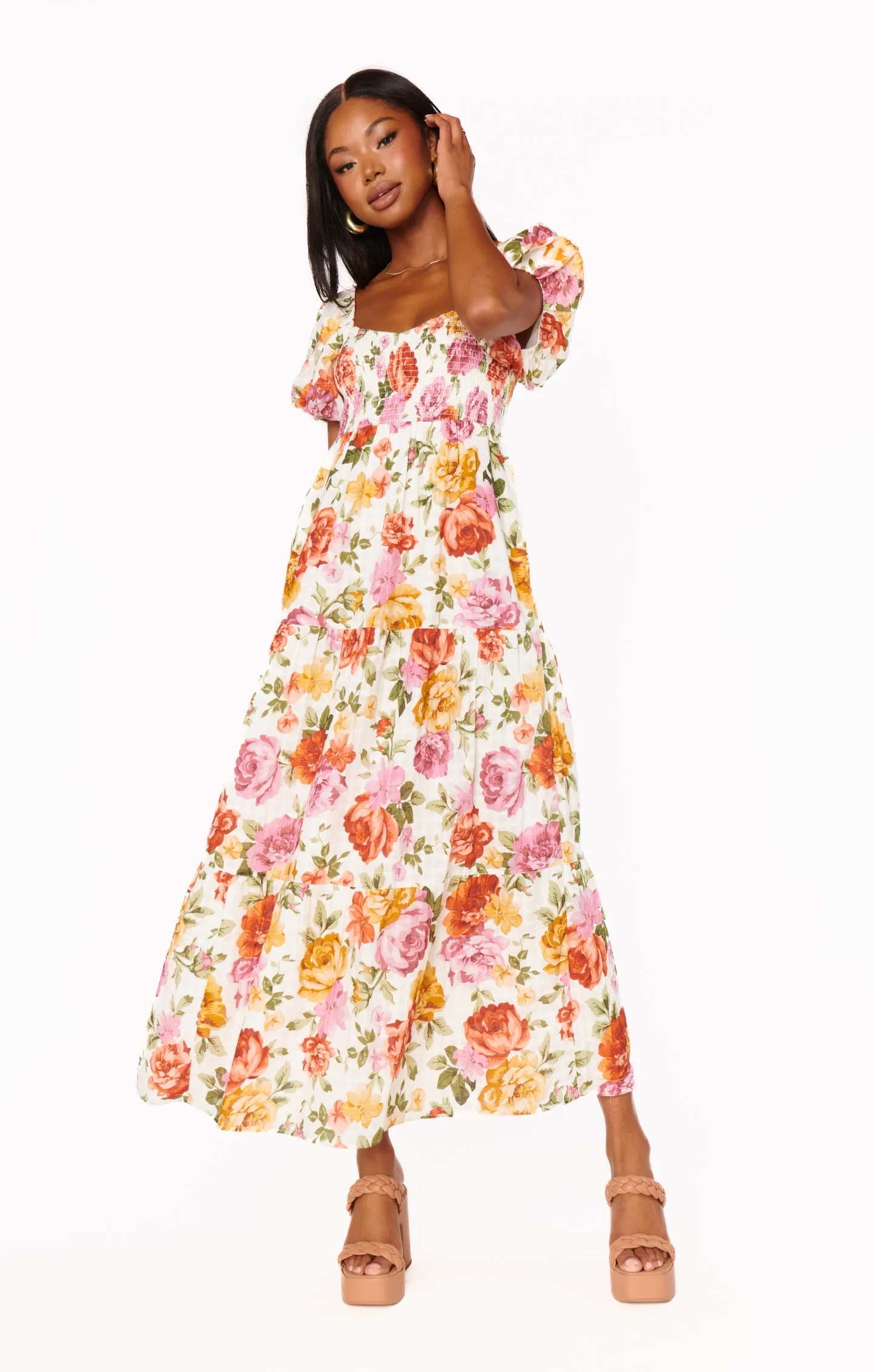 Joanna Maxi Dress ~ Ivory Hillside Floral