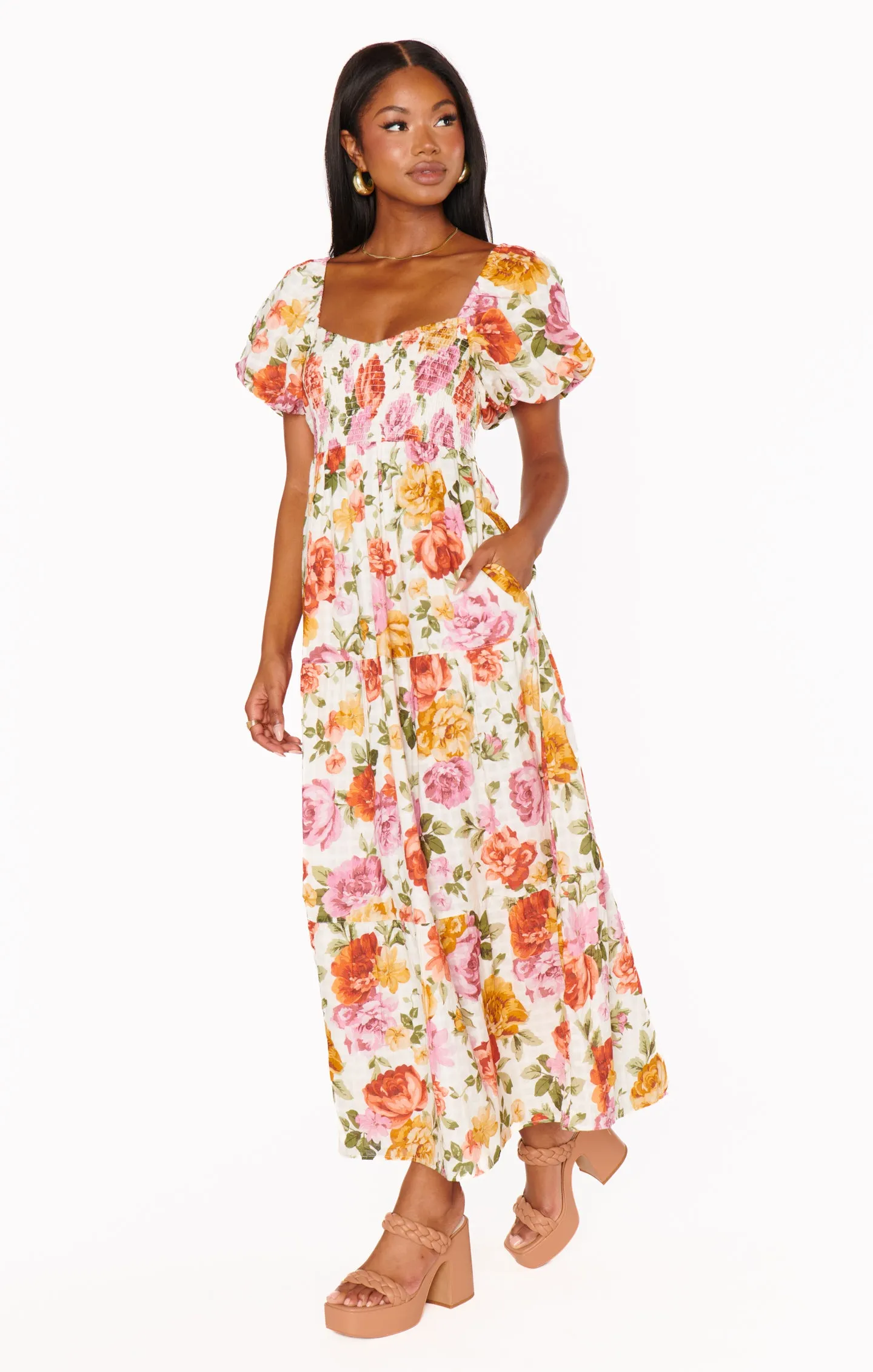 Joanna Maxi Dress ~ Ivory Hillside Floral