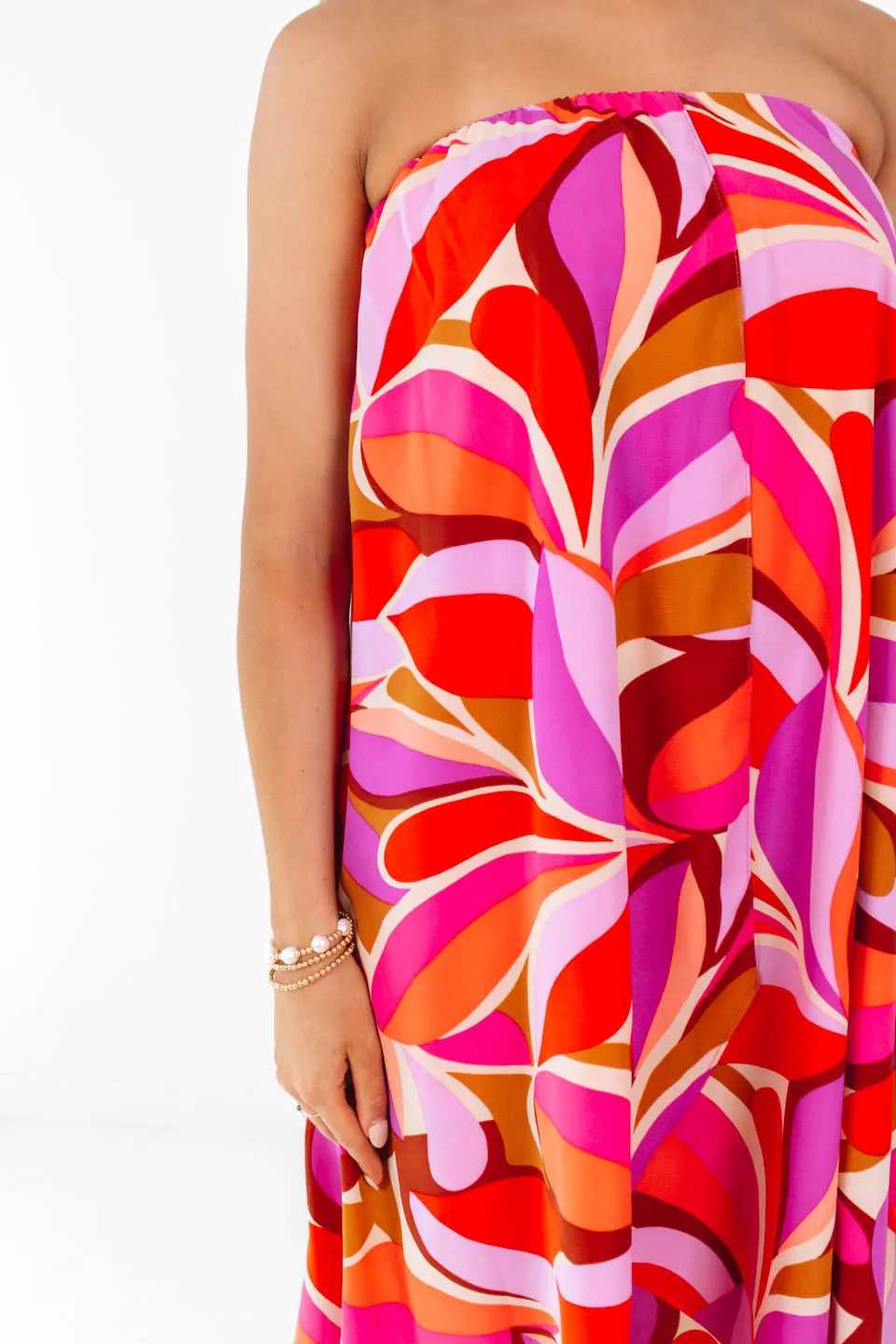 Just Groovy Midi Dress - Pink