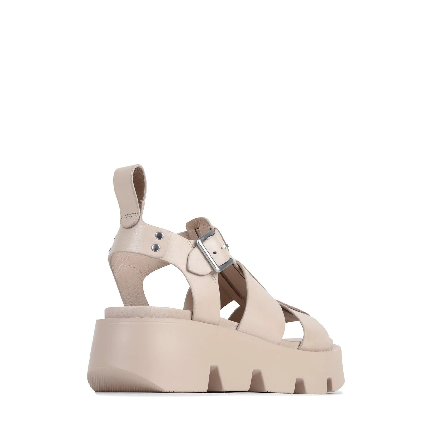 KAILAN LEATHER PLATFORM SANDALS