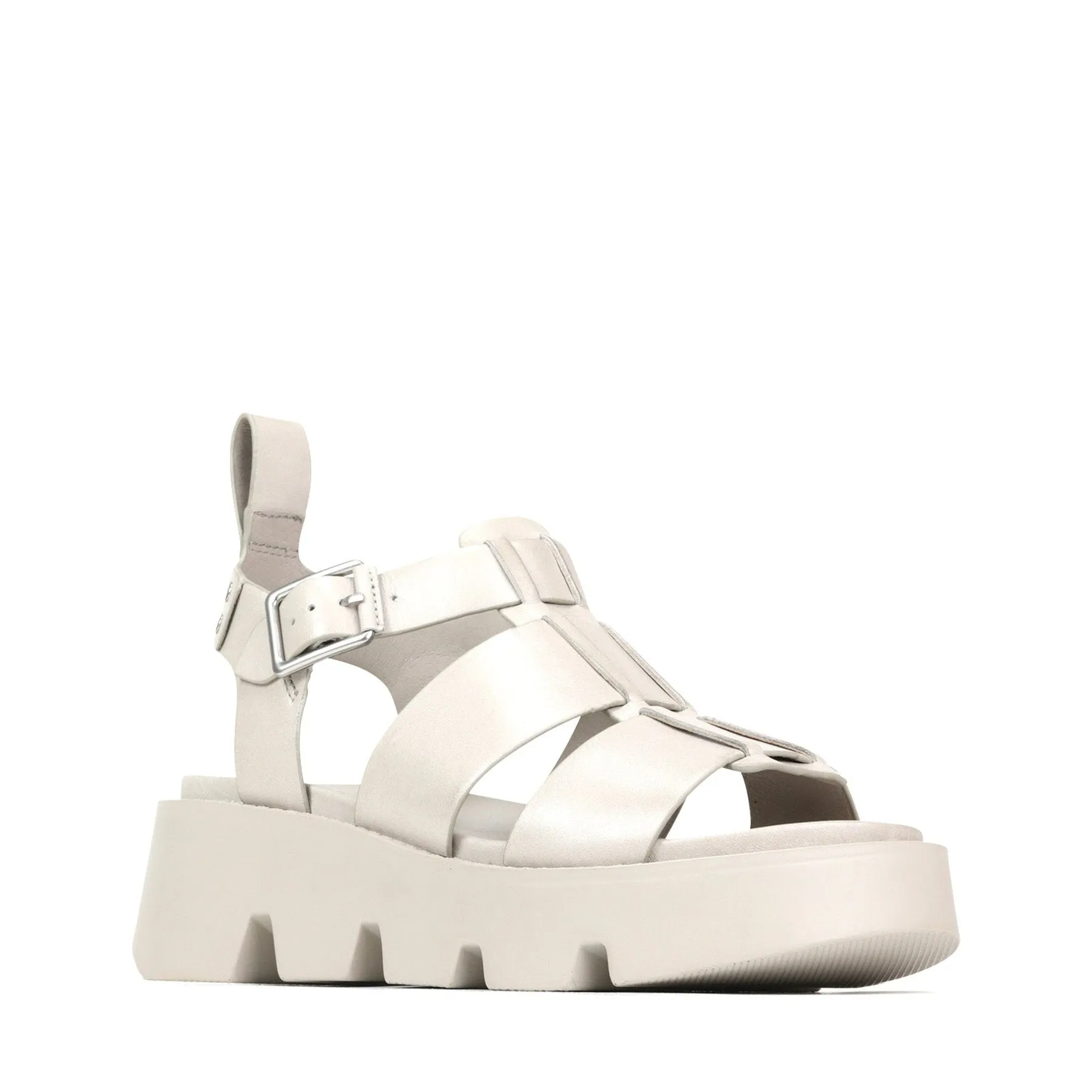 KAILAN LEATHER PLATFORM SANDALS