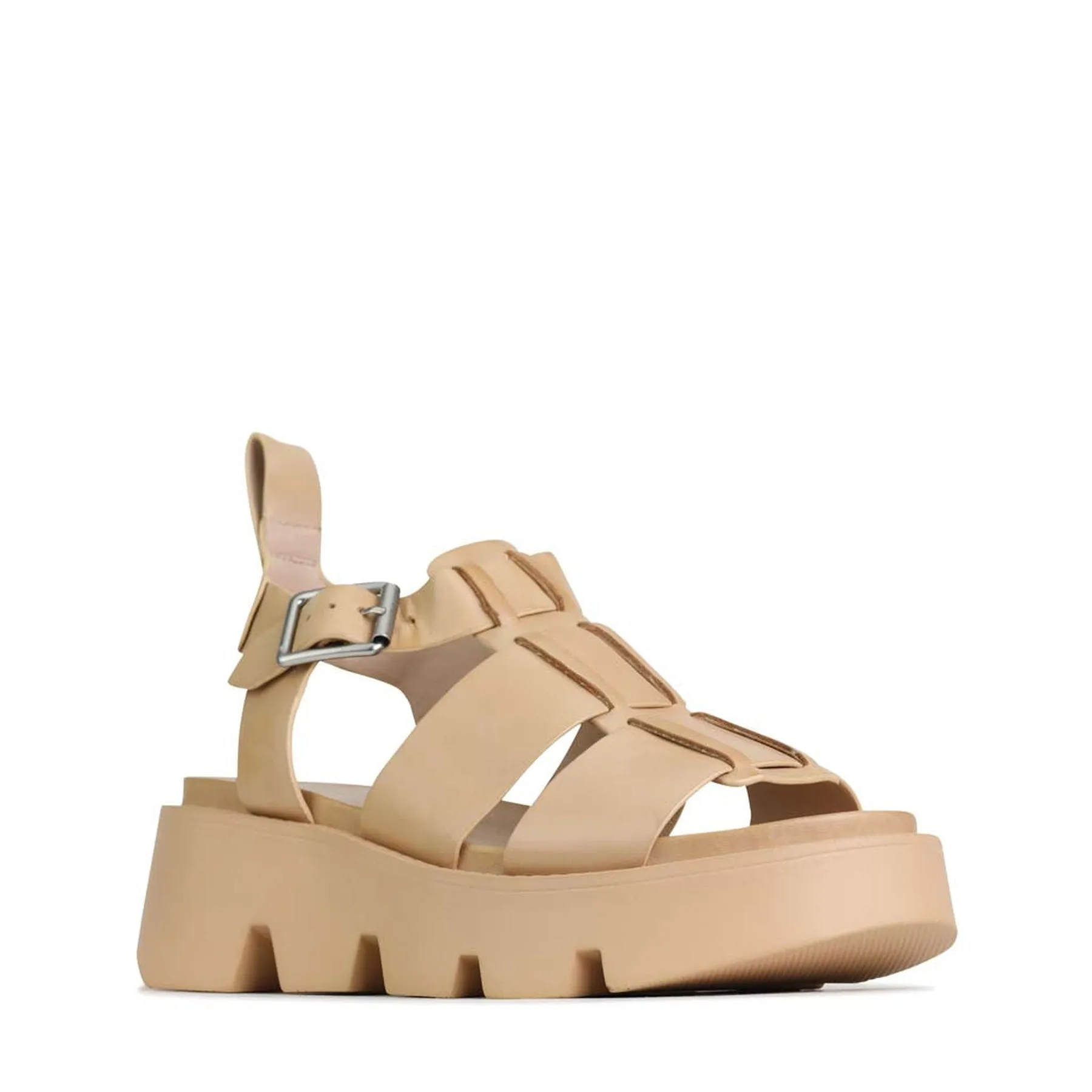 KAILAN LEATHER PLATFORM SANDALS