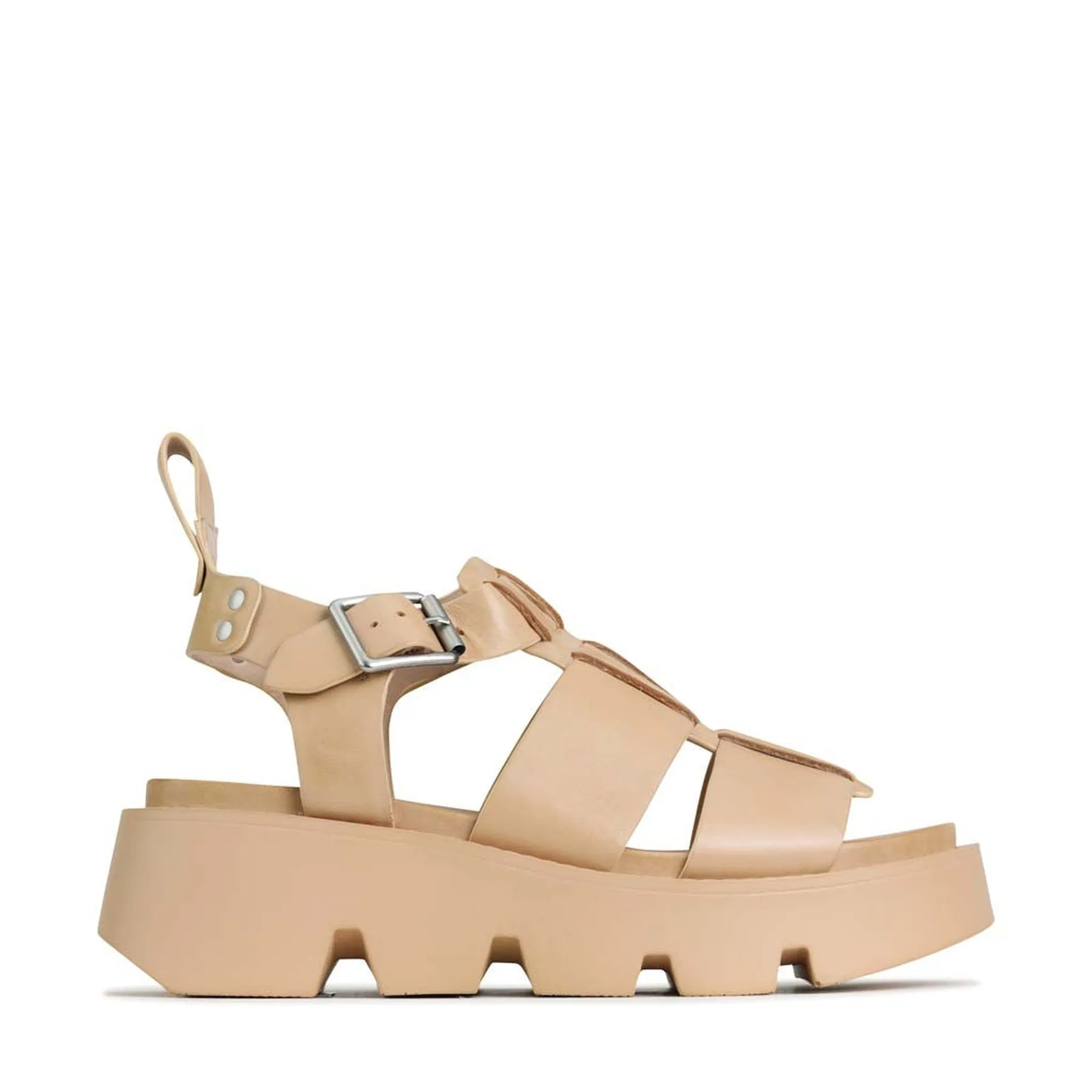 KAILAN LEATHER PLATFORM SANDALS