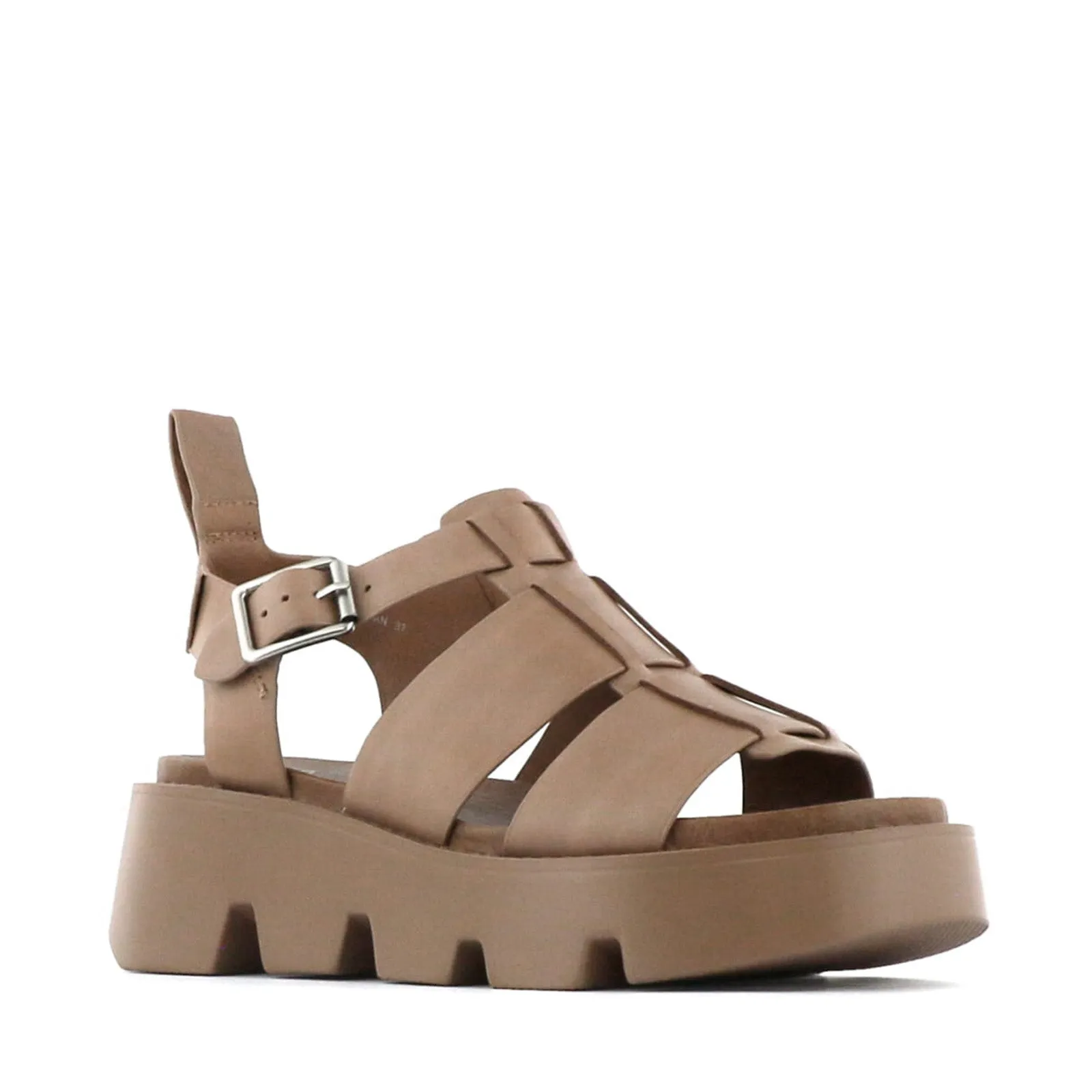 KAILAN LEATHER PLATFORM SANDALS