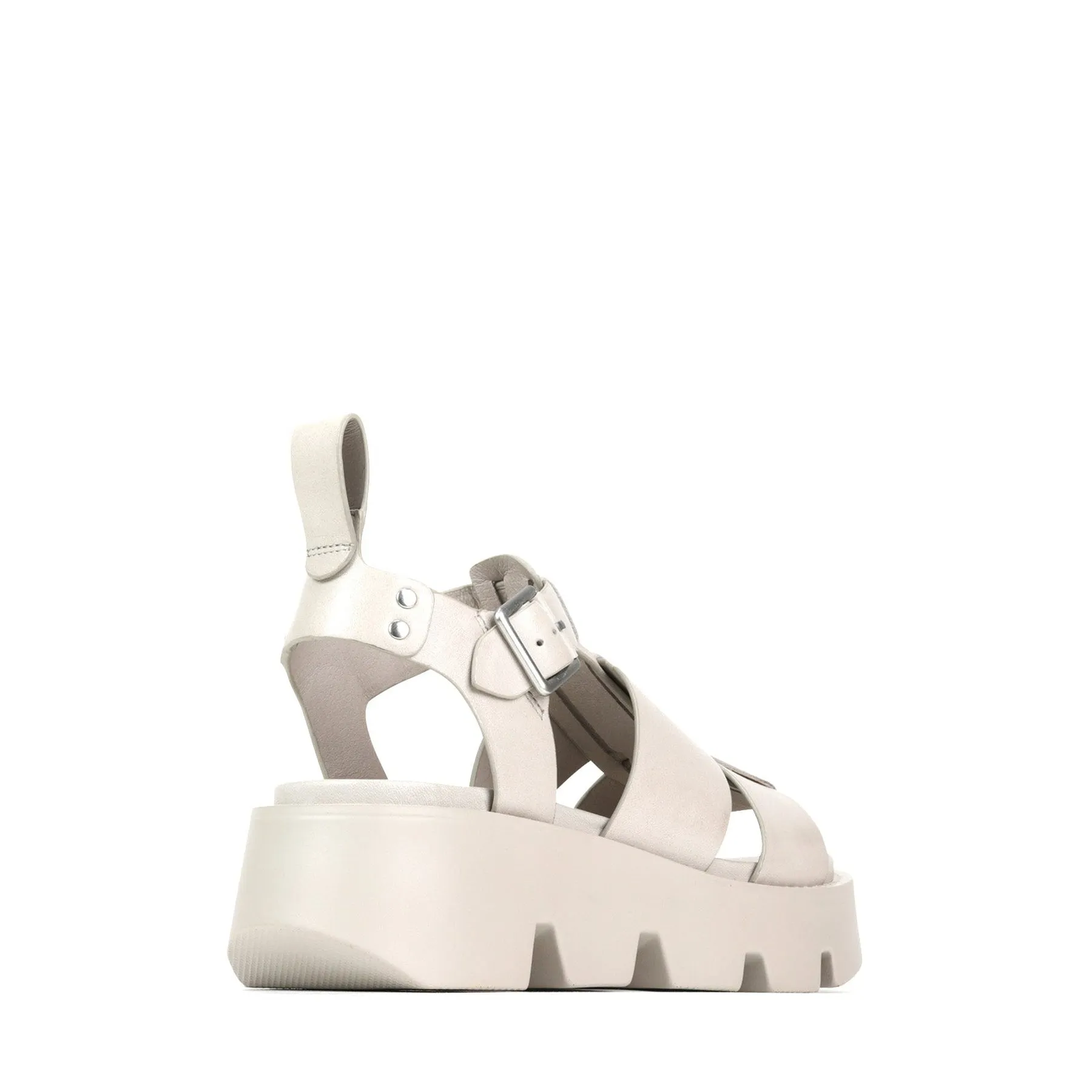 KAILAN LEATHER PLATFORM SANDALS