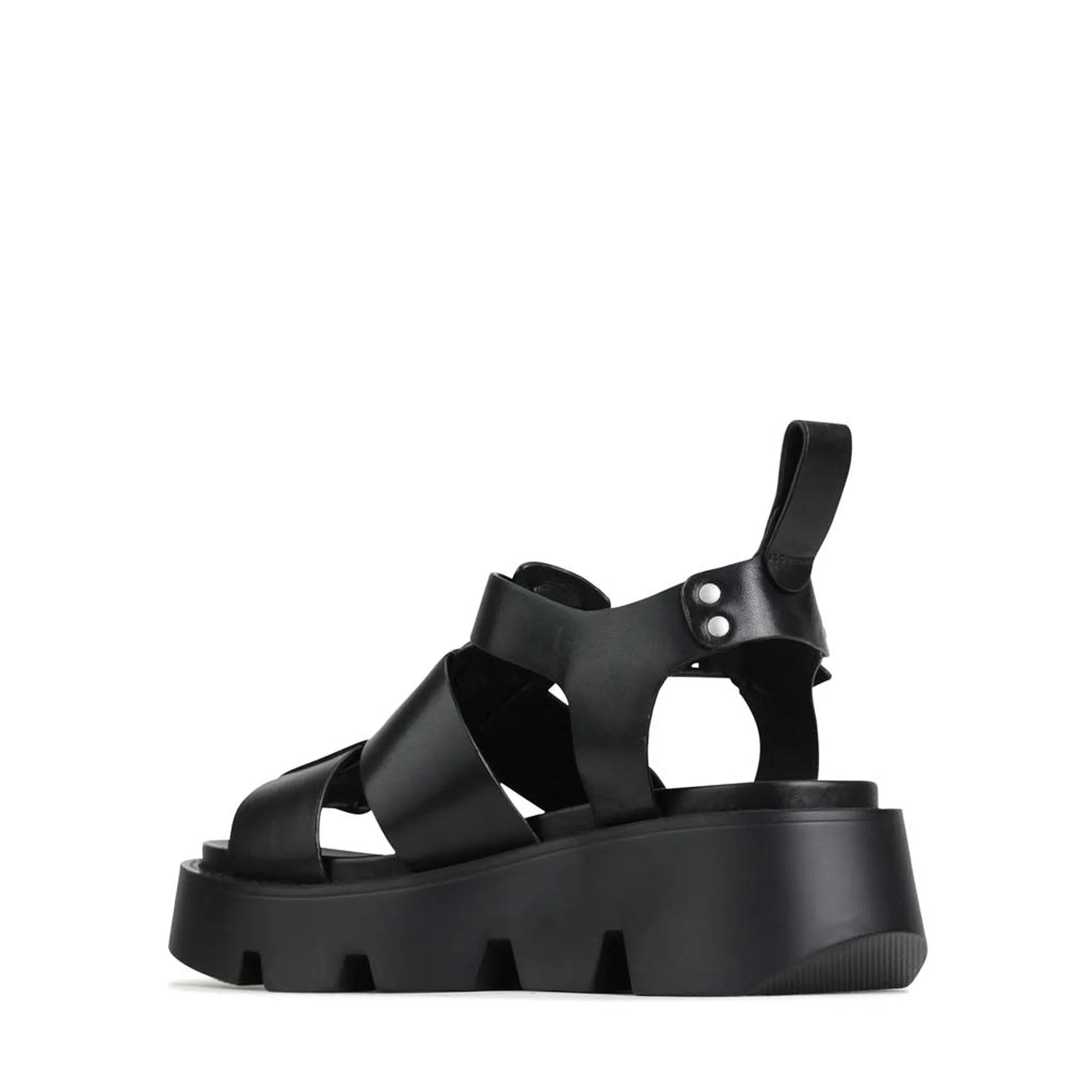 KAILAN LEATHER PLATFORM SANDALS