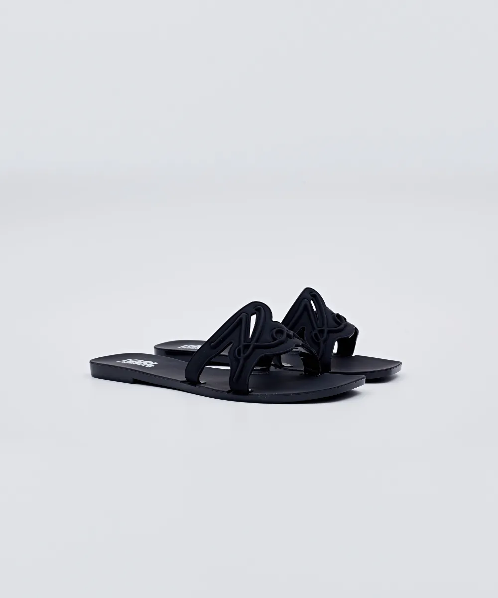 KARL LAGERFELD JELLY SIGNATURE SLIDERS