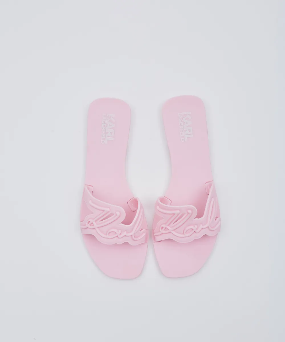 KARL LAGERFELD JELLY SIGNATURE SLIDERS