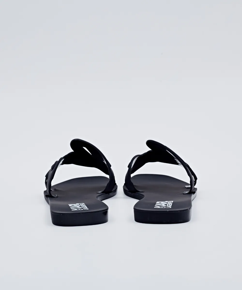 KARL LAGERFELD JELLY SIGNATURE SLIDERS