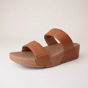 Lulu Leather Slides Light Tan Sandals