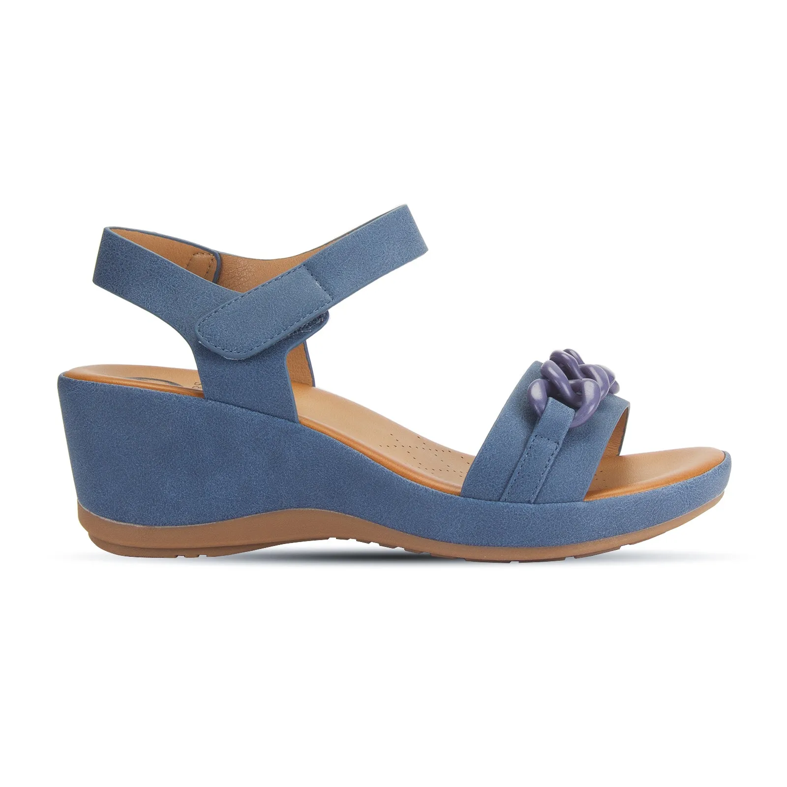 Mabel women's velcro strapped wedge sandal