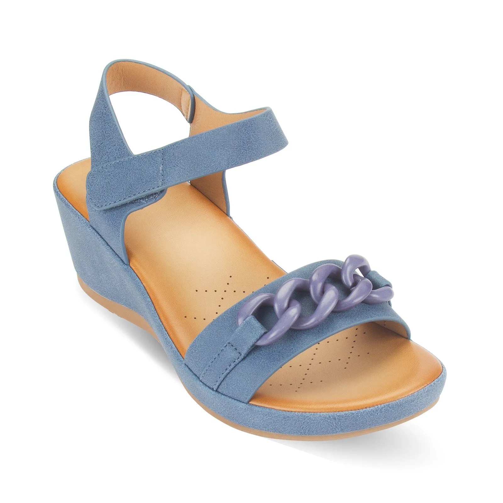 Mabel women's velcro strapped wedge sandal