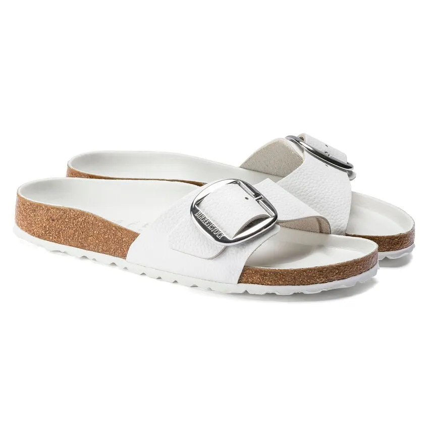 Madrid Big Buckle Leather White