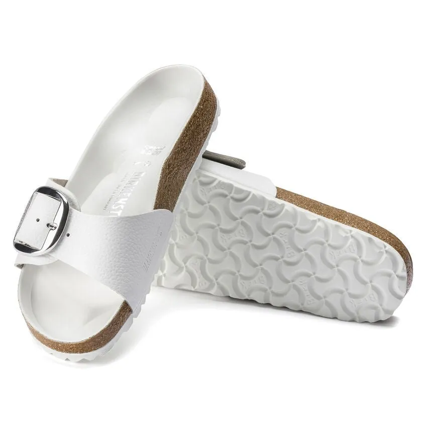 Madrid Big Buckle Leather White