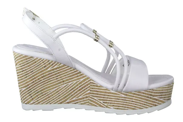 Marco Tozzi strappy white wedge 28349