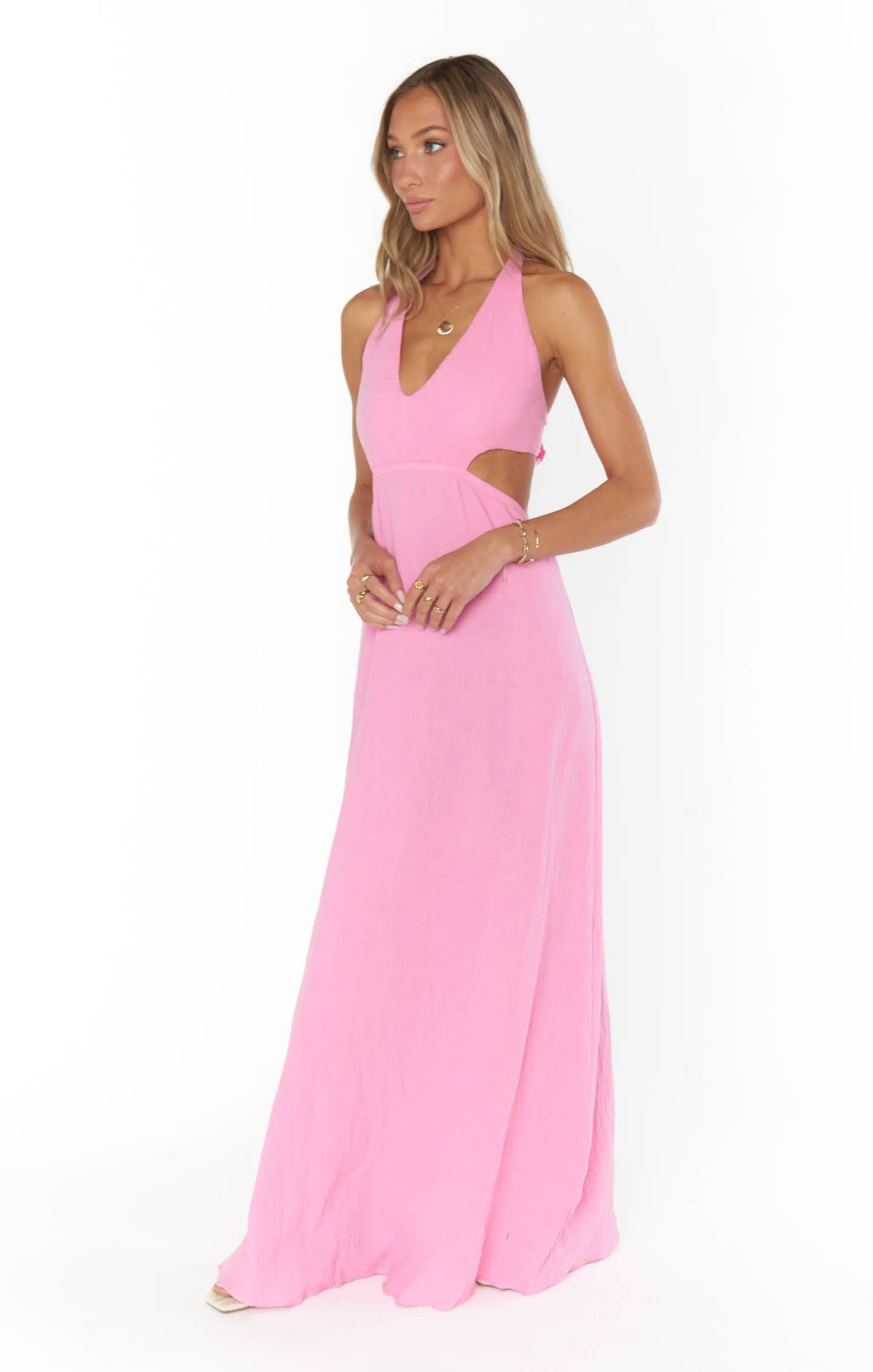 Marisol Maxi Dress ~ Bubblegum Gauze