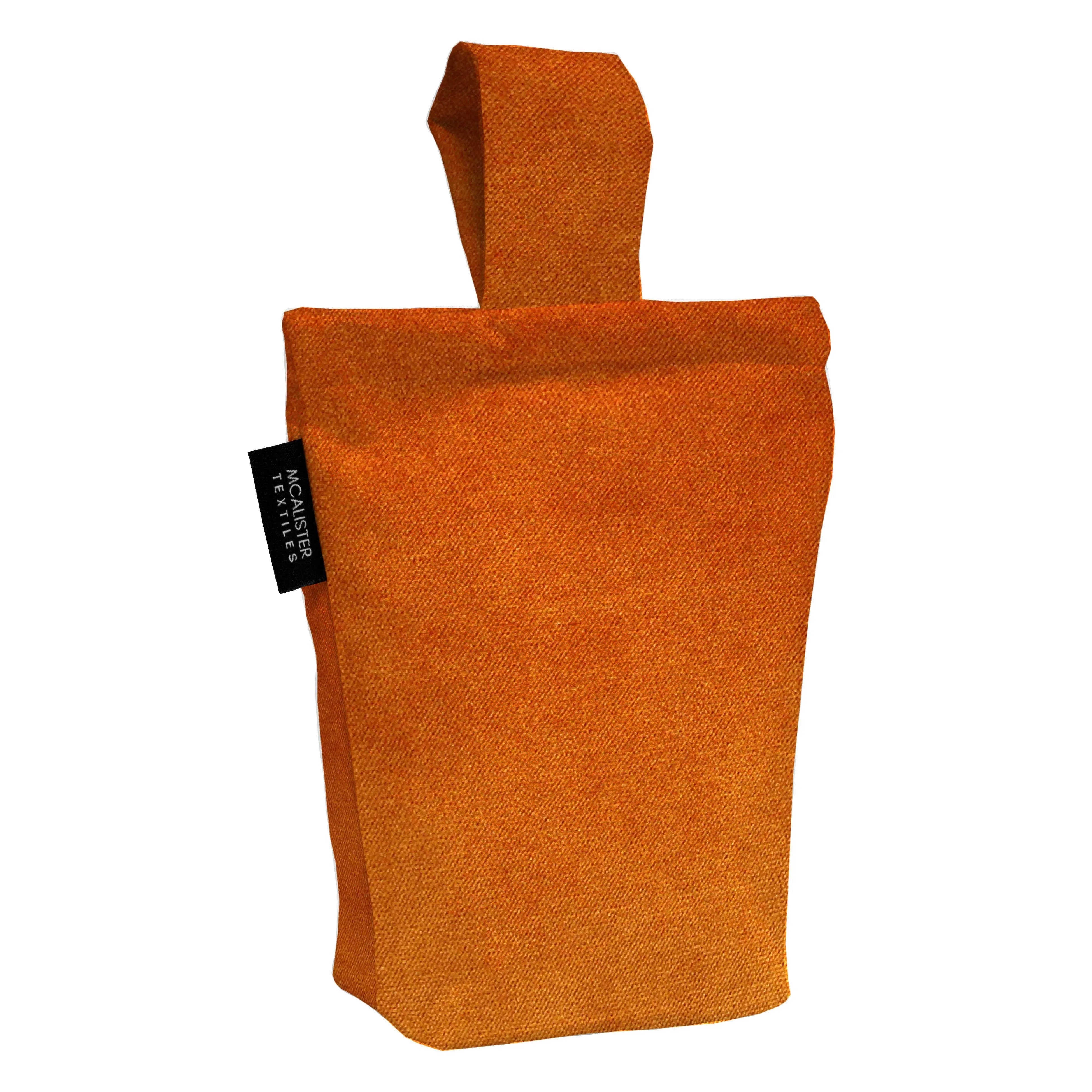 Matt Burnt Orange Velvet Doorstop