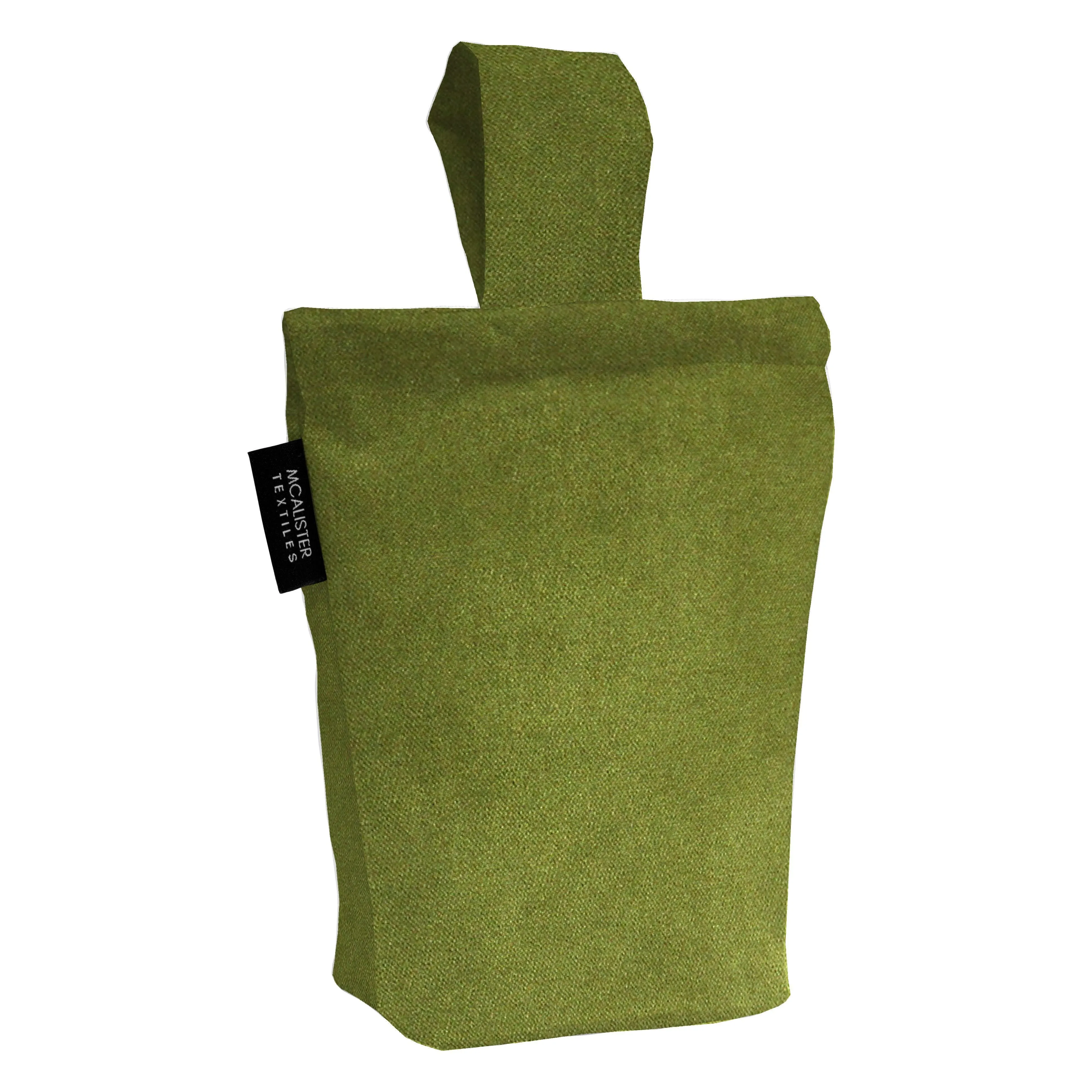 Matt Lime Green Velvet Doorstop