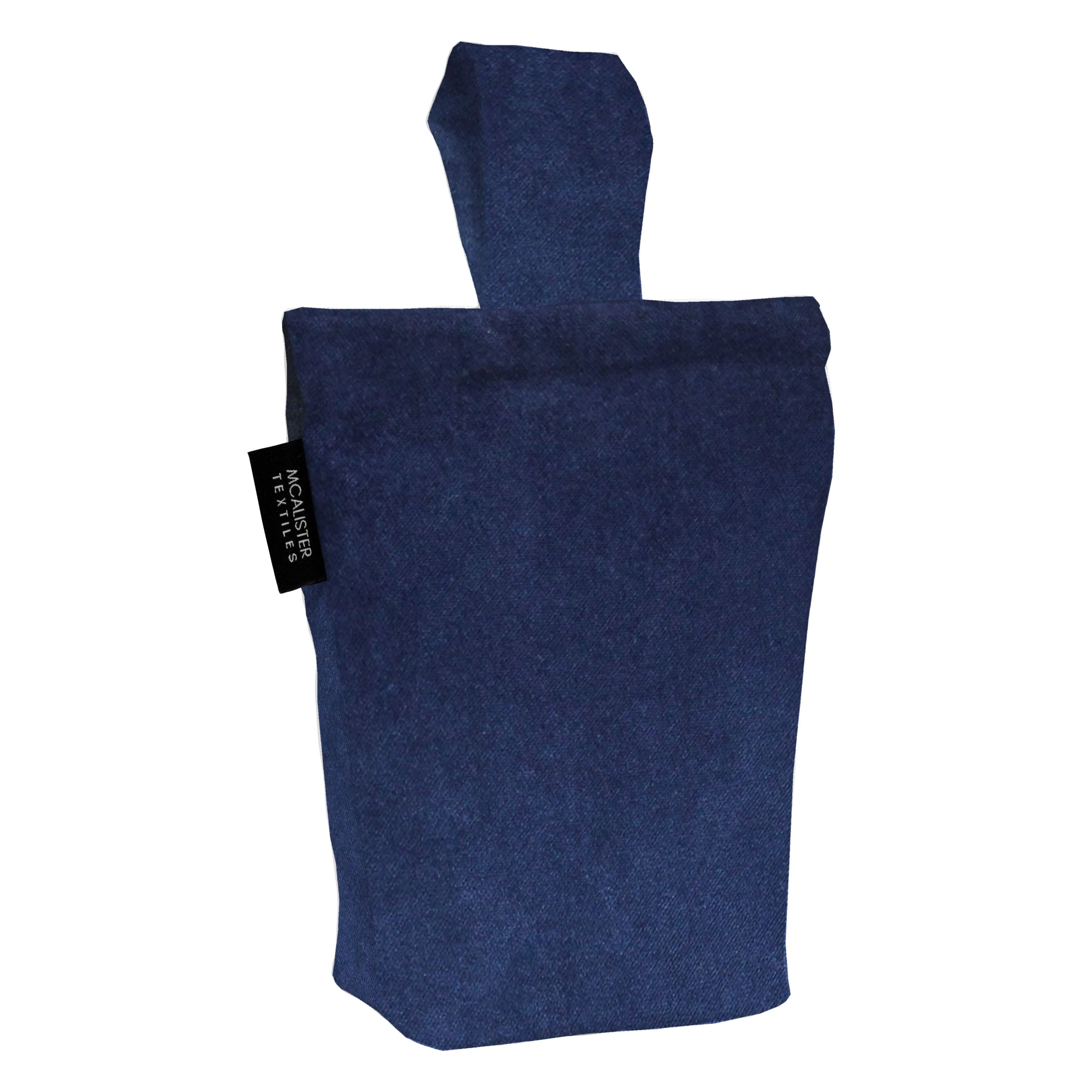 Matt Navy Blue Velvet Doorstop