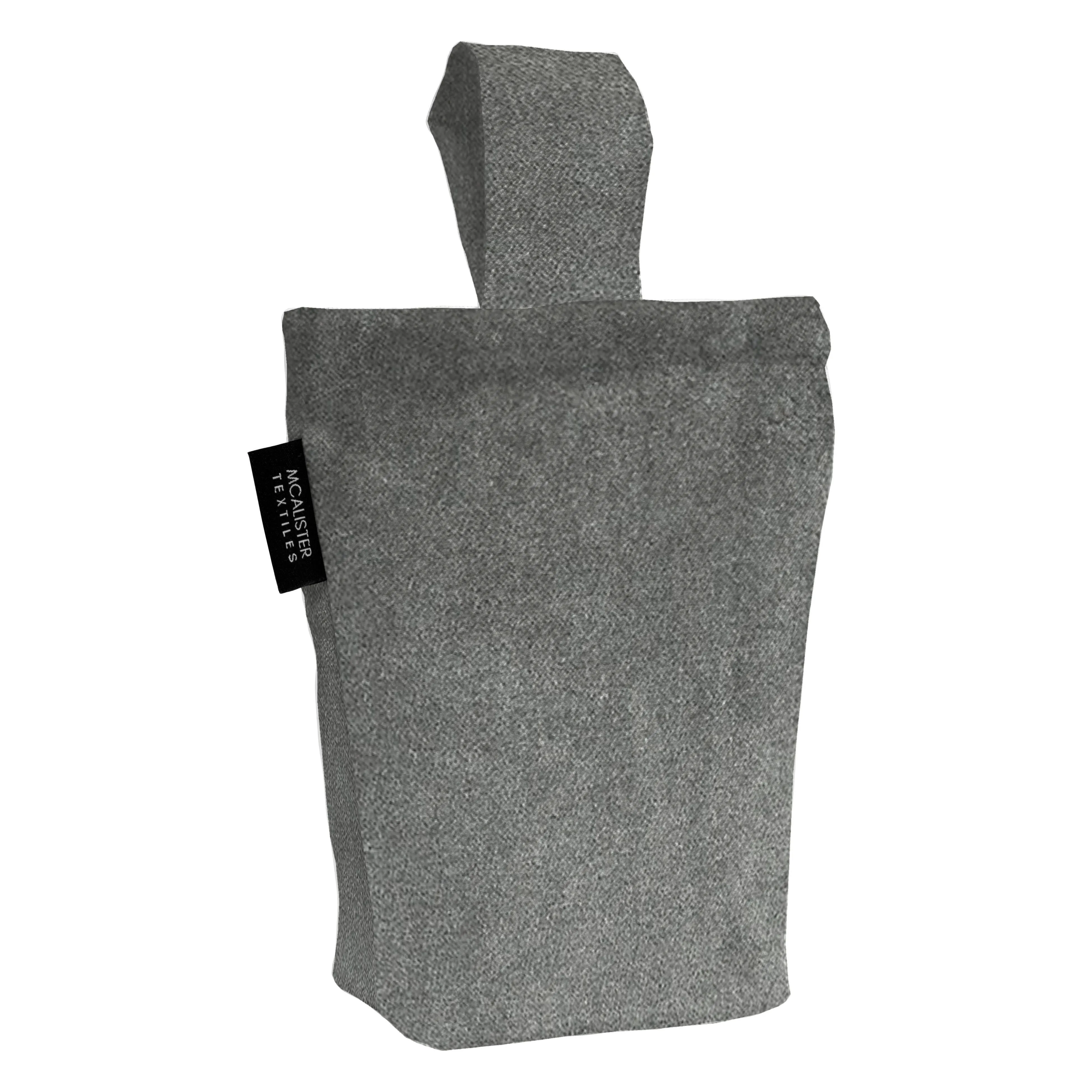 Matt Soft Silver Velvet Doorstop