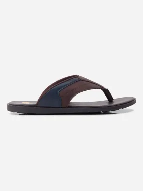 Men's Brown/Navy Thong Style Sandal (IX5015)