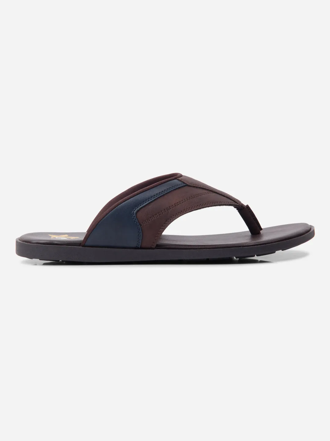 Men's Brown/Navy Thong Style Sandal (IX5015)