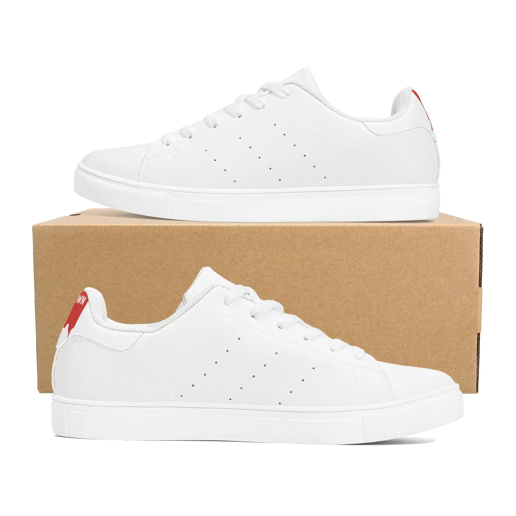 Men's FCS Low Top White Leather Sneakers