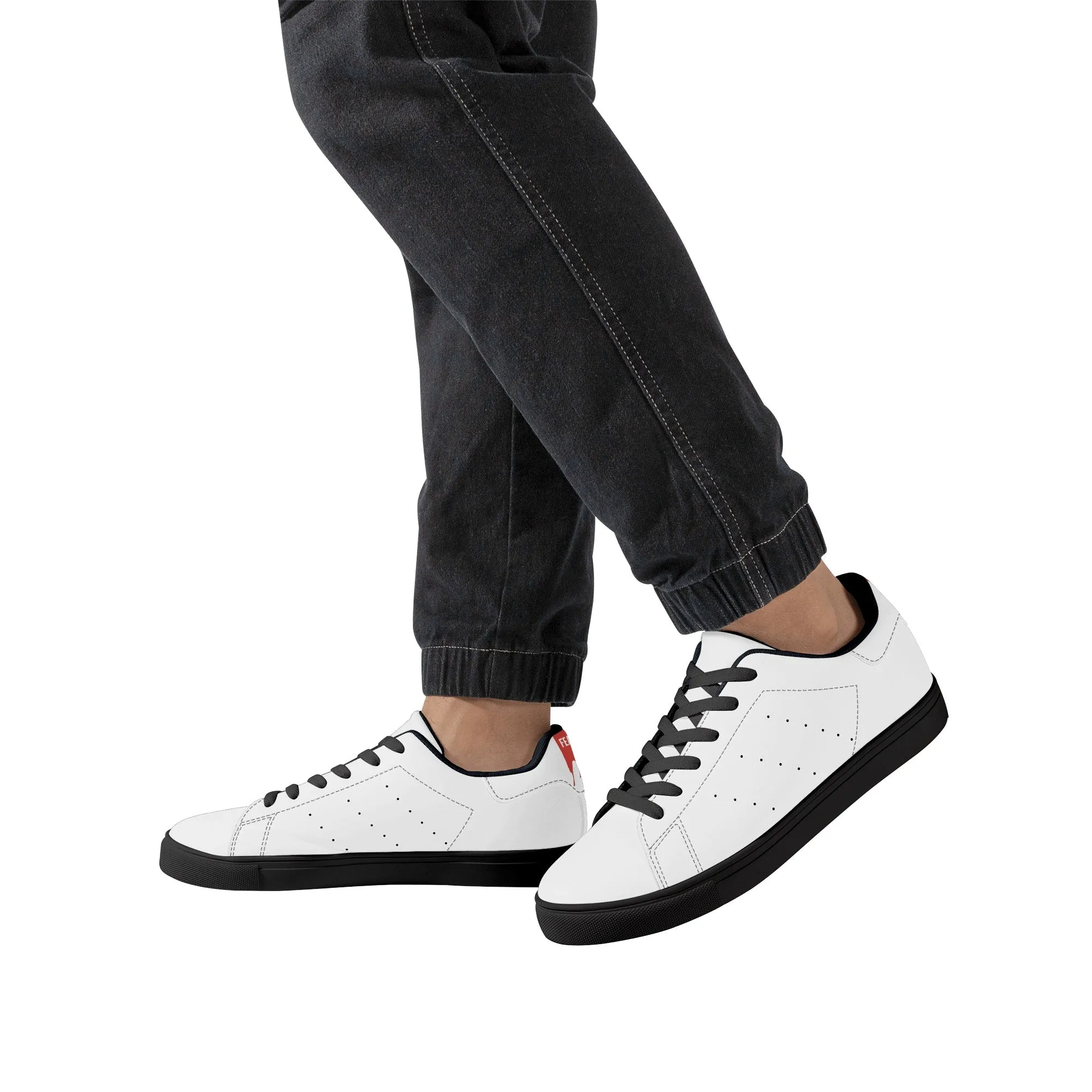 Men's FCS Low Top White Leather Sneakers