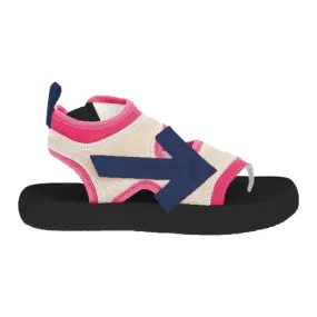 Off-White Fuchsia Neoprene Suede Sandals