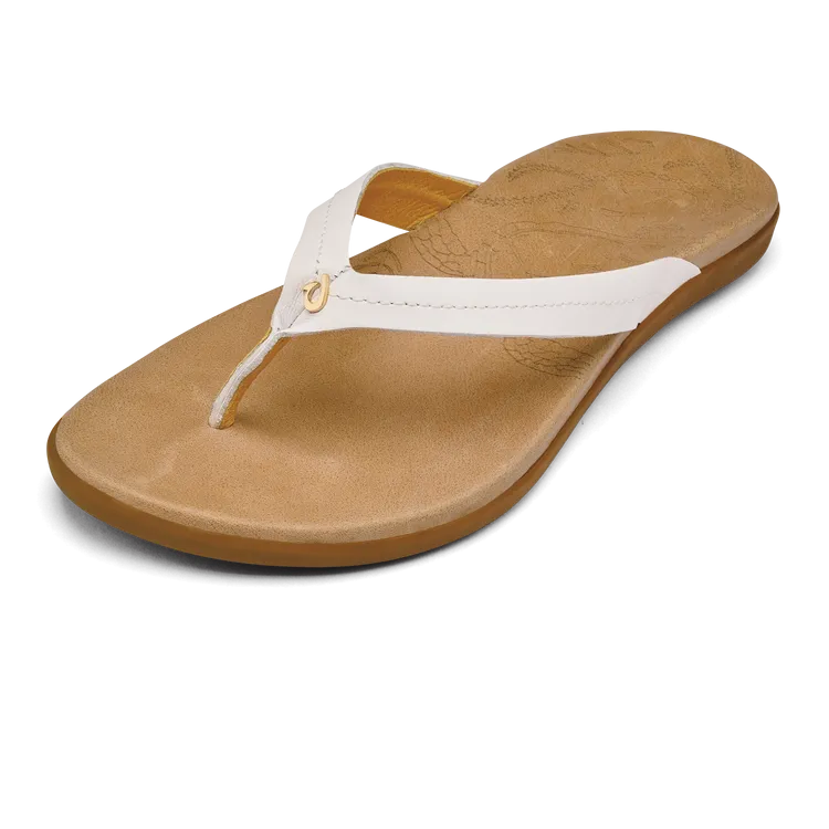 Olukai Honu Sandal-Bright White/Golden Sand