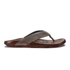 Olukai Men's Mekila Leather Sandal / Charcoal