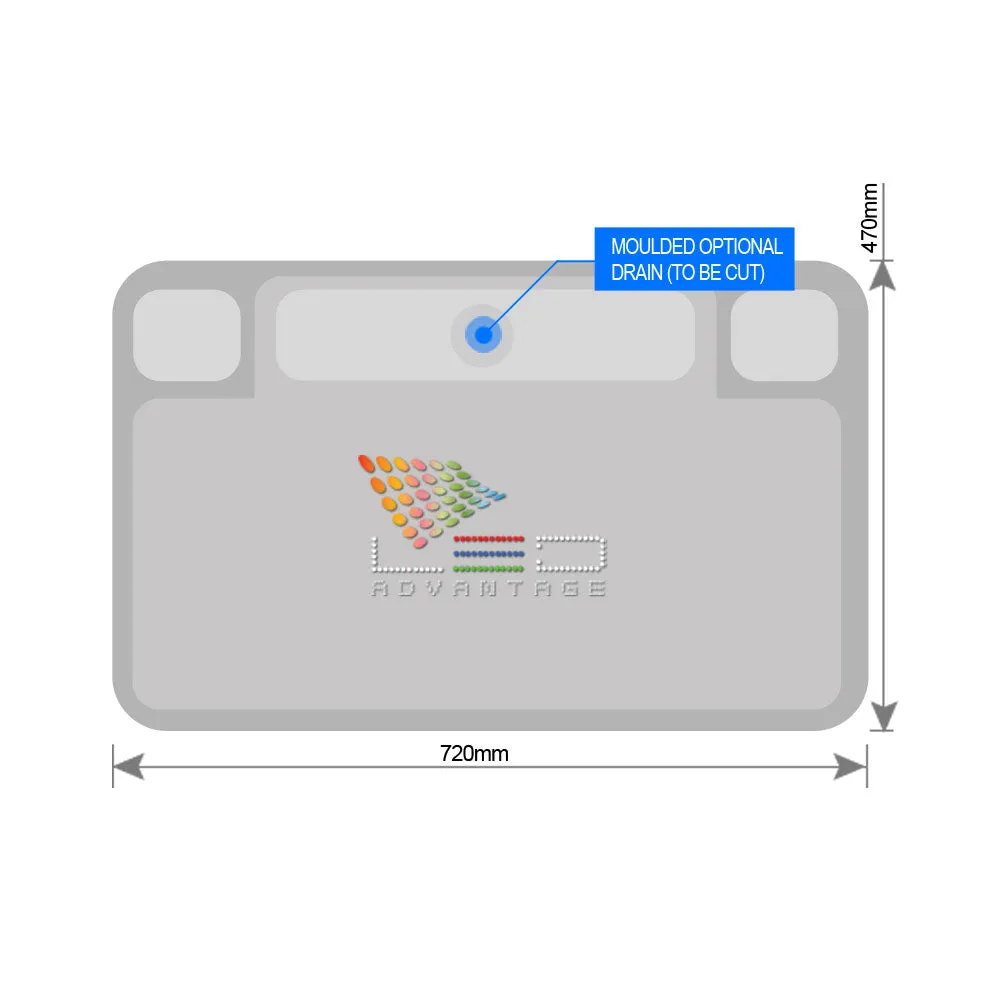 Premium Large 720x470mm Marine Boat Bait Board with Tackle Trays & Waste Tray