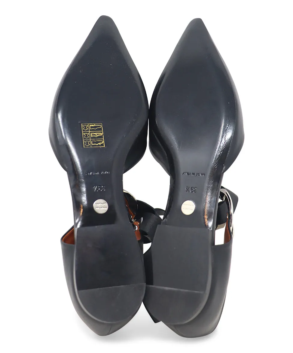 Proenza Schouler Black Leather Flats sz 9.5