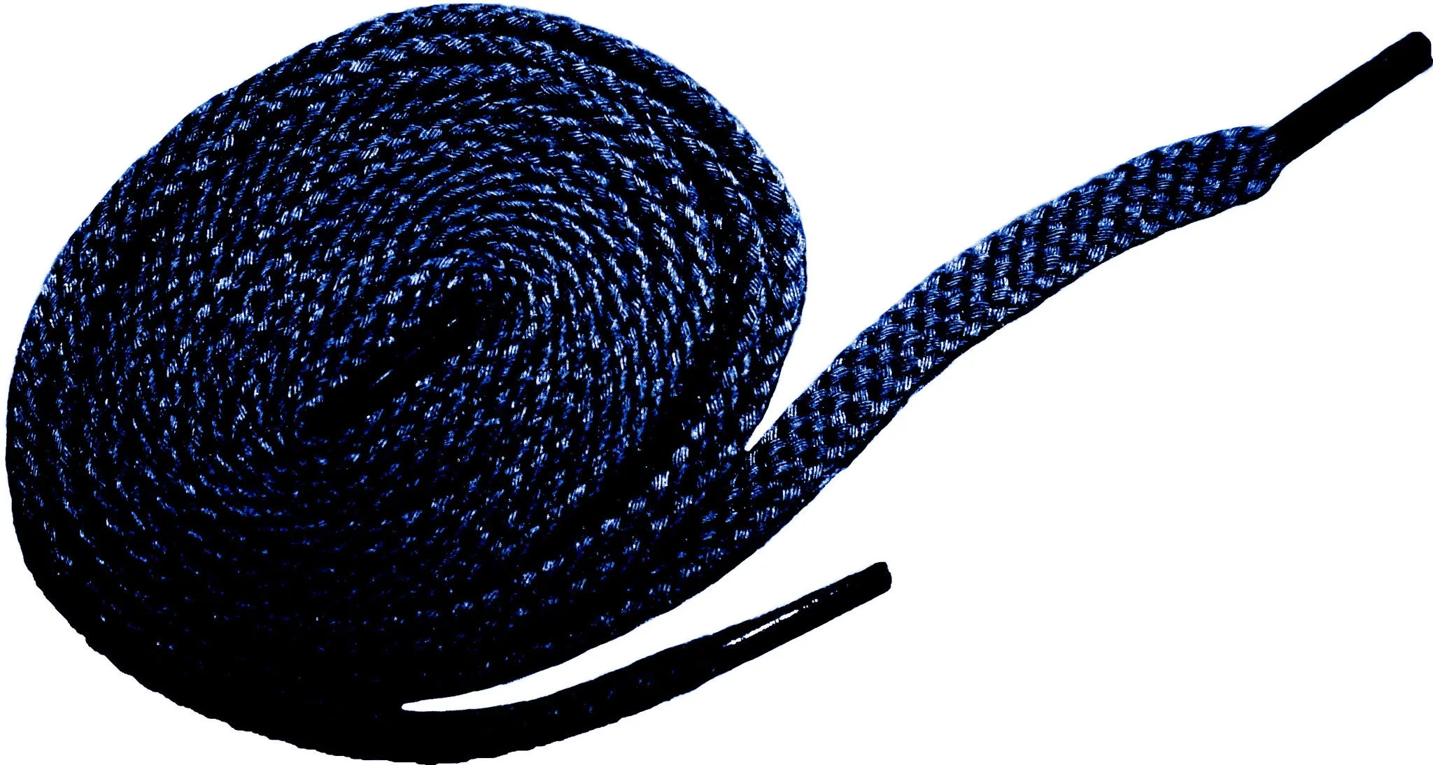 [Prussian Blue] - Flat Woven Shoelaces